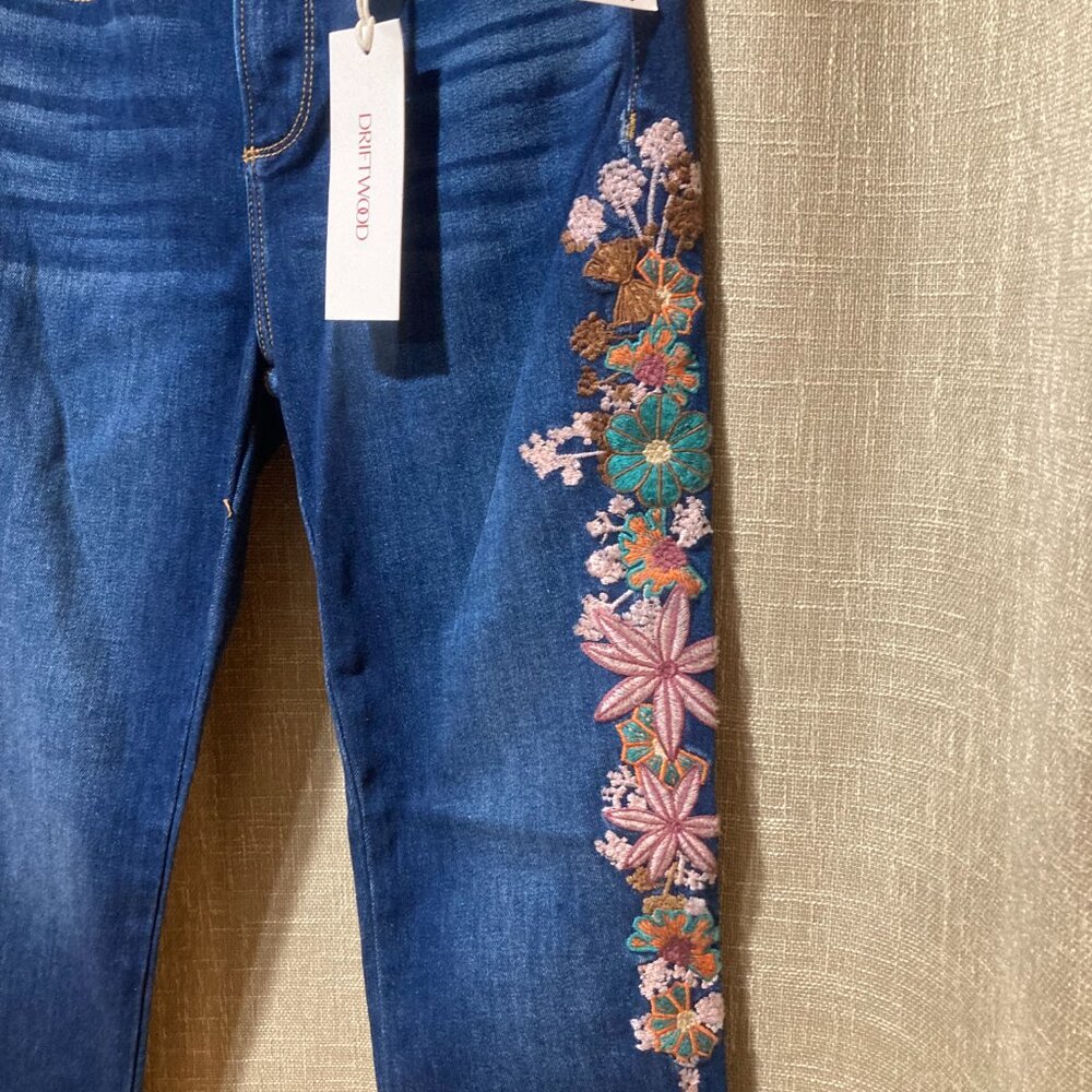 NEW Driftwood Jackie embroidered jeans size 26 dark wash 266 4J2 - Picture 6 of 9